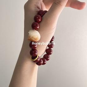 「限时9.9元包邮！琉璃醒狮手串」吉祥如意焦糖菩提俏色醒狮手链 红色本命年手串情侣时尚饰品