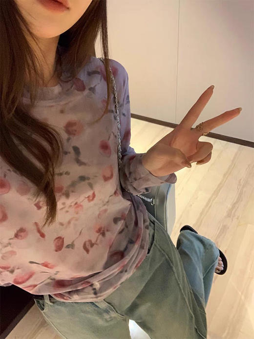 渲染天丝玫瑰花T 商品图0