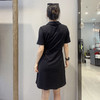 2-12GDPOLO领分割短袖连衣裙40410（黑） 夏季 142100100321 商品缩略图3