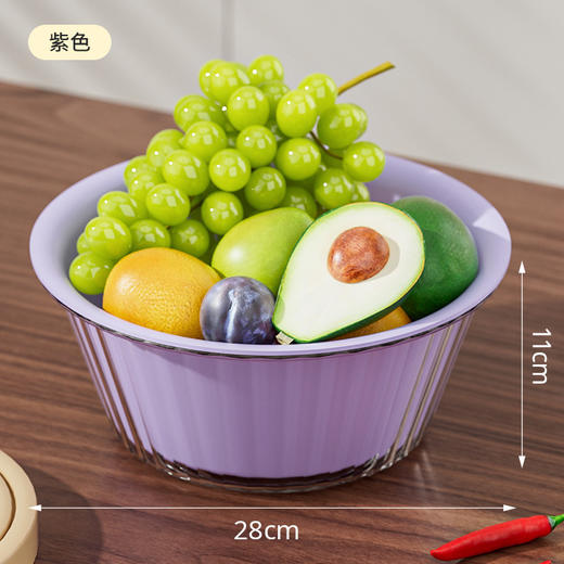 【食品级❗️新款双层果蔬沥水篮】加厚双层果蔬沥水篮，安全材质一物多用容量加大，家用洗菜篮厨房碗筷沥水收纳篮子水果洗菜盆QQ 商品图13