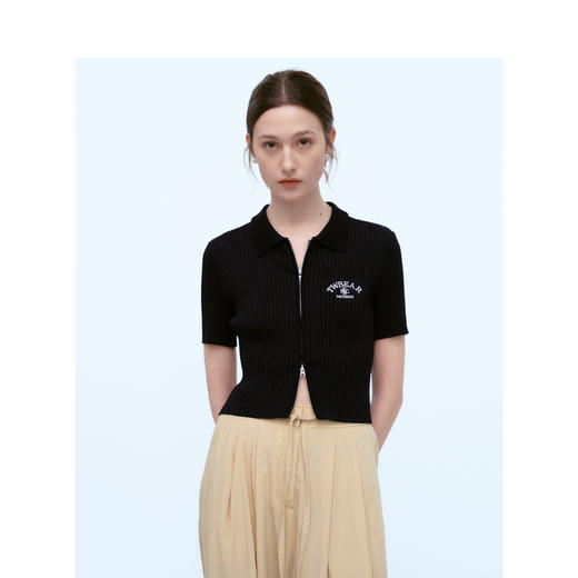 Teenie Weenie小熊字母毛针织衫女夏季女毛衫TTCK246624N 商品图3