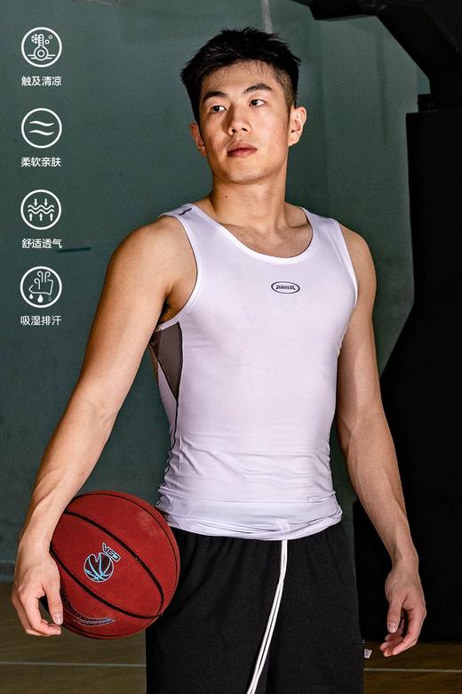 LUSHISI「窄肩背心」裂缝夏季训练服速干运动凉感紧身无袖t恤男女 商品图5