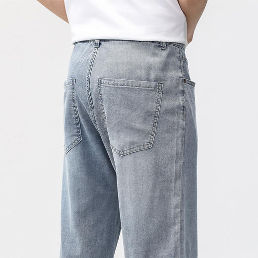 【天丝莱赛尔】【DQ】大依优型大码薄款冰丝牛仔裤长裤男舒适休闲简约百搭加肥加大男装 商品图7