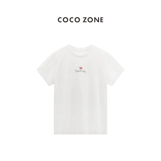 COCO ZONE夏季宽松休闲短袖T恤时尚百搭显瘦圆领上衣CC2B0900 商品图0