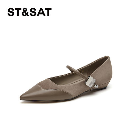 星期六尖头拼接闪钻方扣玛丽珍SSC1111181 商品图10