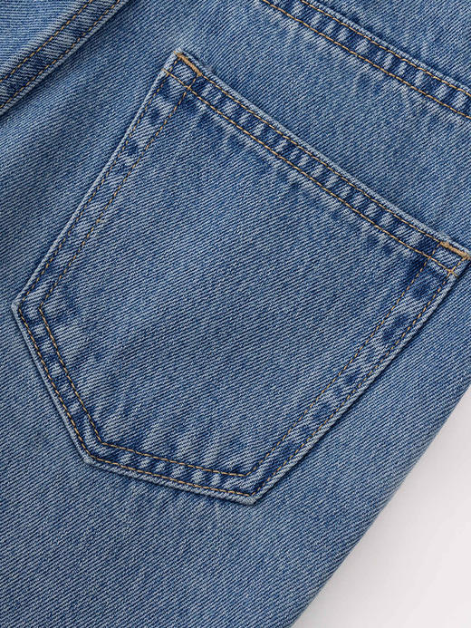 COCO ZONE "喇叭牛”夏季复古微喇牛仔裤宽松显瘦直筒裤CC1B1291 商品图6