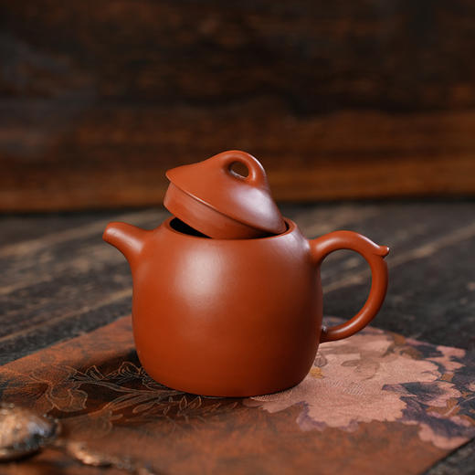 秦权壶 孙雯 宜兴原矿茶壶紫砂壶功夫茶泡茶壶朱泥紫砂茶具仿古 商品图8