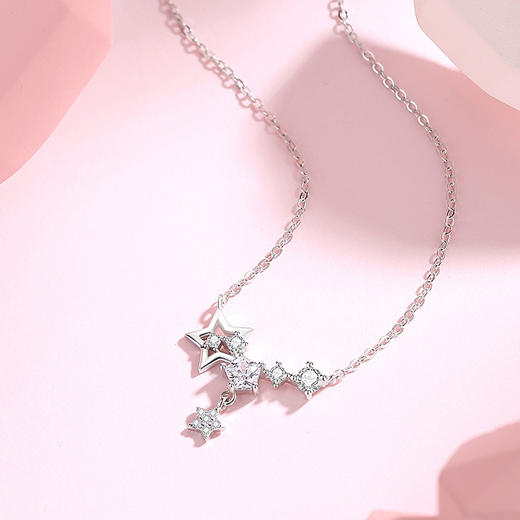 卡蒂罗/KADER 璀璨星语项链 925银星辰似海浪漫轻奢设计可调节锁骨链 梦幻银河璀璨星星配饰 女友  礼物 商品图6