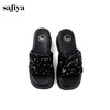 Safiya/索菲娅2024夏 松糕露趾亮片休闲厚底拖鞋 SF42110421 商品缩略图3