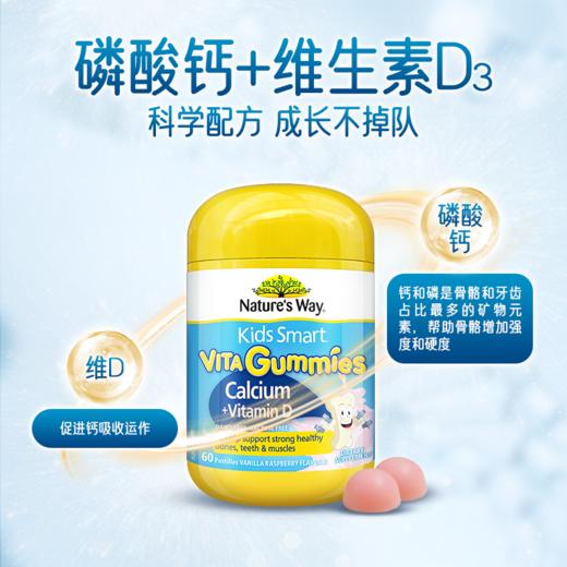 澳洲 佳思敏（Nature's Way）儿童维生素D3+钙软糖 香草味60粒，适合2岁以上儿童，每日2粒 商品图1
