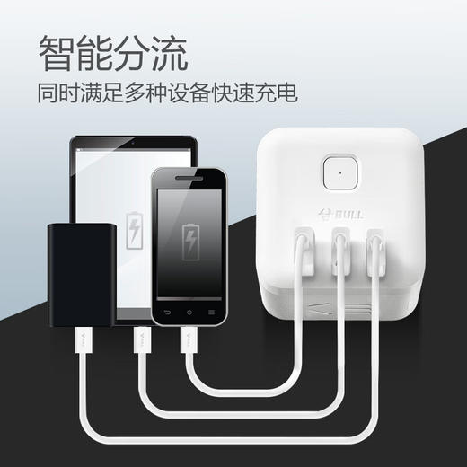 【分仓直发包邮】公牛BULL盒装白色自动防过充魔方TQU15T 商品图9