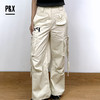 P&X设计师女装夏季多口袋户外夏季阔腿休闲长裤 824209259 杏色 商品缩略图0