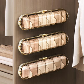 【轻奢防尘内衣收纳整理神器】卧室衣柜壁挂式分格 袜子内裤收纳盒 