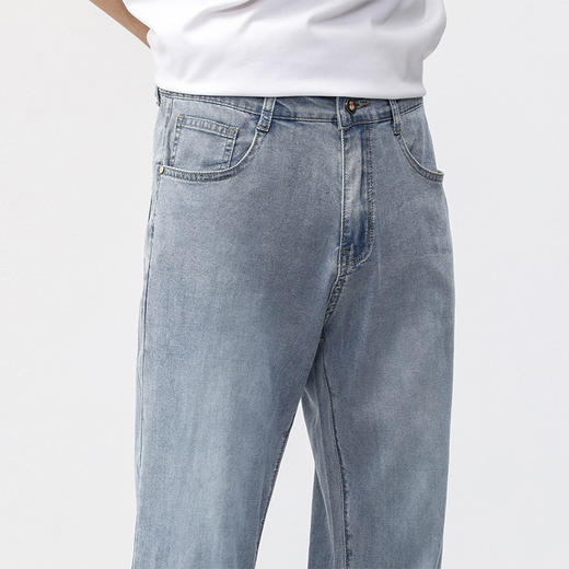 【天丝莱赛尔】【DQ】大依优型大码薄款冰丝牛仔裤长裤男舒适休闲简约百搭加肥加大男装 商品图6