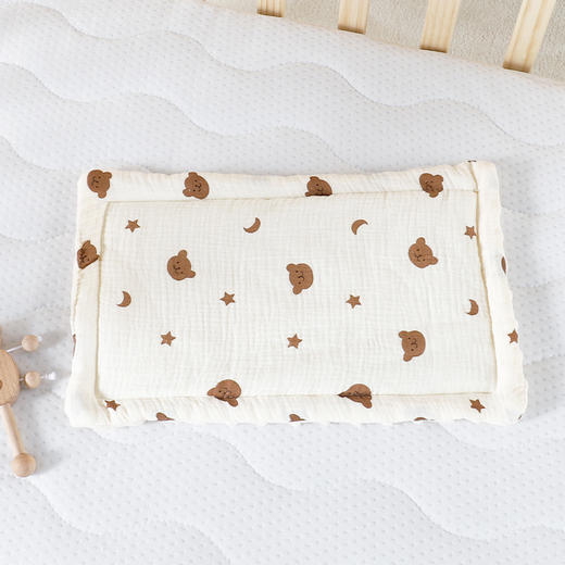 新生儿平枕午睡枕头婴儿宝宝吸汗透气枕垫纯棉宝宝0-6个月通用 商品图7