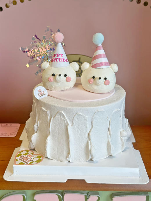 小熊立体手绘蛋糕（二个熊头） 商品图0