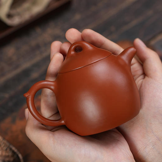 秦权壶 孙雯 宜兴原矿茶壶紫砂壶功夫茶泡茶壶朱泥紫砂茶具仿古 商品图9