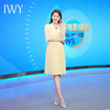 IWY/七分袖黄色西装连衣裙教师录课正式场合高端播音艺考主持人裙24Q576 商品缩略图4