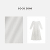 COCO ZONE”露肩连衣裙“夏季纯色一字领吊带连衣裙宽松时尚长袖A字裙CC1B1205 商品缩略图1