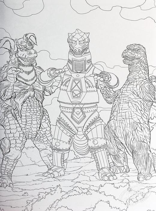 【中商原版】哥斯拉 官方涂色书 英文原版 Godzilla The Official Coloring Book 商品图8