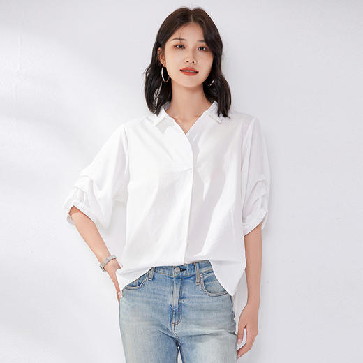 馥迦法式V领设计感衬衫 商品图2