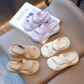 女童2024夏季新款凉鞋中大童软底防滑凉拖鞋休闲儿童复古沙滩鞋_ym