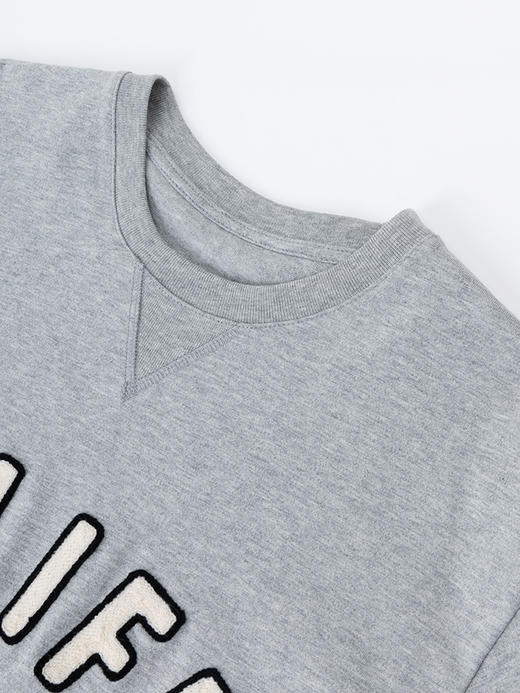 COCO ZONE “ins灰T"夏季字母印花短袖T恤休闲百搭上衣CC2B0973 商品图4