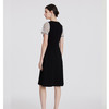 司歌弹力短袖连衣裙收腰小黑裙A891073X 商品缩略图3