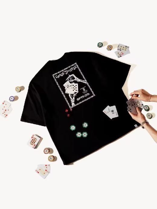 SUPERTOFU（SPTF)/CDT-SS24-T008/髅扑克 主题图案 短袖T恤 商品图1