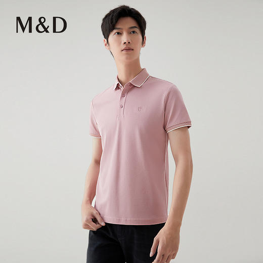 【名盾】小米格肌理提花POLO衫，时尚有型，亲肤透气M0BL22651B 商品图1