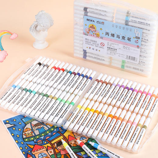 贝发儿童素描绘画丙烯马克笔美术勾线笔绘画套装 商品图2
