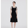 司歌弹力短袖连衣裙收腰小黑裙A891073X 商品缩略图2