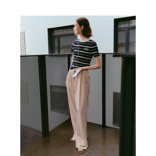 Teenie Weenie小熊简约休闲裤女夏季女长裤TTTC246616N 商品图2