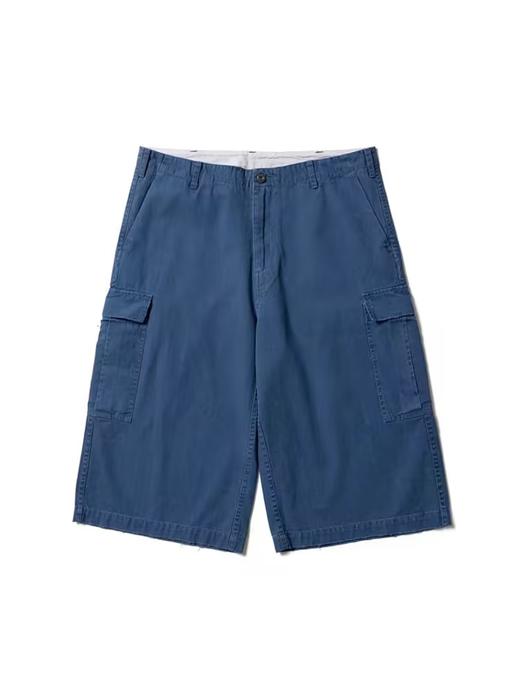 SUPERTOFU（SPTF)/RC-SS24-P064/磨损做旧 人字纹 法工蓝 七分工装裤 商品图3