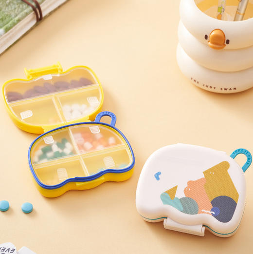 药盒便携可爱药品药片分装收纳盒随身旅行一日三餐密封提醒吃药小盒子 商品图1