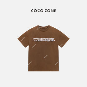 COCO ZONE ”焦糖T"夏季字母短袖T恤休闲百搭圆领上衣CC2B0983