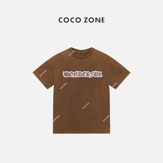 COCO ZONE ”焦糖T"夏季字母短袖T恤休闲百搭圆领上衣CC2B0983 商品图0