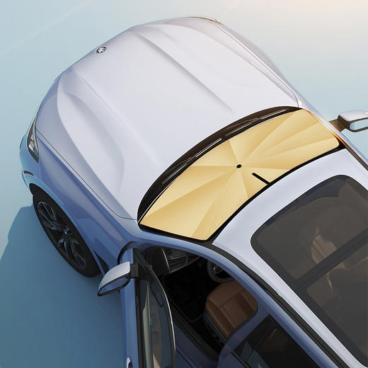 【升级弯杆不遮挡】钛金加厚隔热遮阳伞(送侧窗遮阳4片) 商品图0