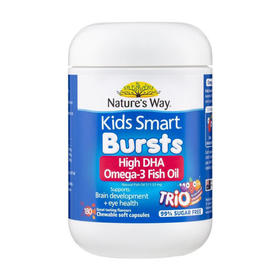 【保税】澳洲 佳思敏（Nature's Way ）儿童三合一三色鱼油180粒，12个月以上儿童适用，每天两粒