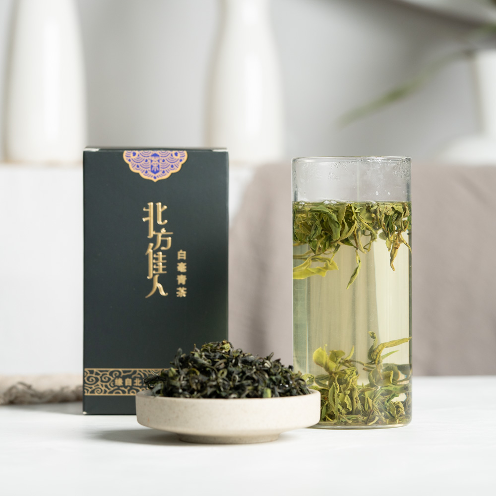 【茶馆茶叶】【北方佳人】精选白毫青茶 | 100°水泡叶底绿 满满的豌豆香 不苦不涩 叶底完整 茶汤绿且透亮