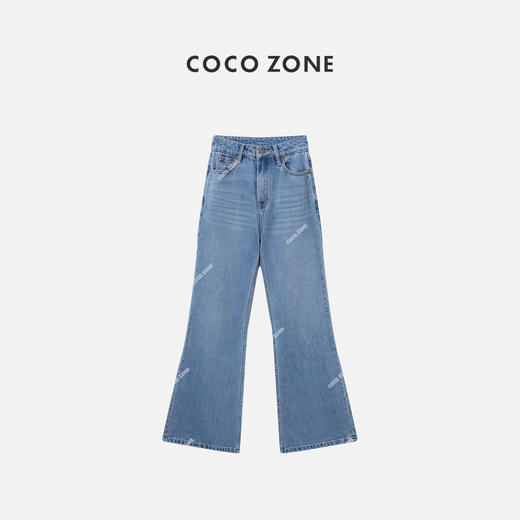 COCO ZONE "喇叭牛”夏季复古微喇牛仔裤宽松显瘦直筒裤CC1B1291 商品图0