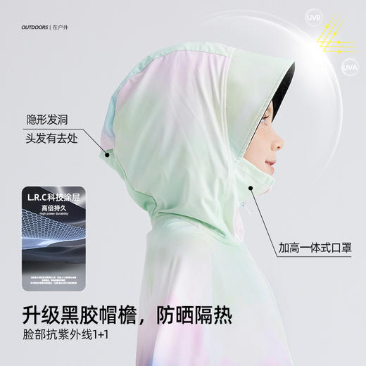 【凉感冰丝防晒 UPF100+ 升级黑胶帽檐】儿童夏日炫彩防晒外套 PXW2414 商品图2