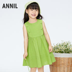 女童泡泡无袖连衣裙裙子新款安奈儿童装实体店同款XG423731