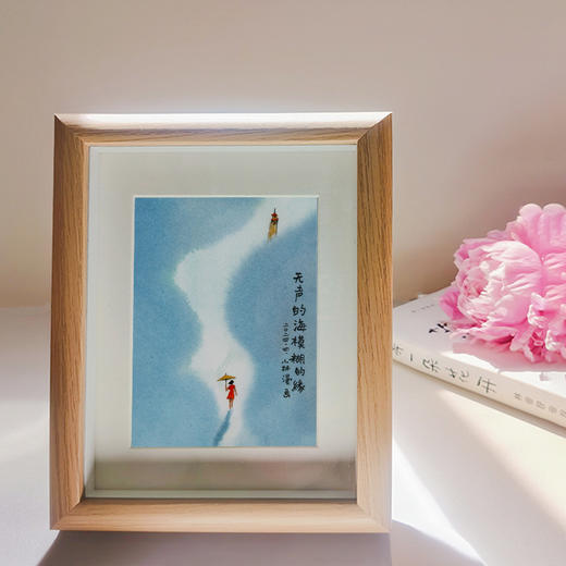 小林漫画  7寸原木色小摆台   馈赠礼品 时光纪念  一个小小摆台相框承载着满满的心意 商品图4