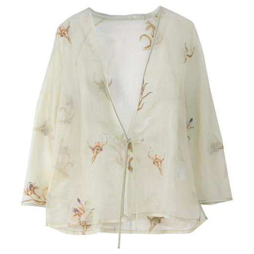 牧衣游原创 炒色匹绣桑蚕丝衬衫清凉百搭文艺轻薄百搭防晒衫 恩归 商品图4