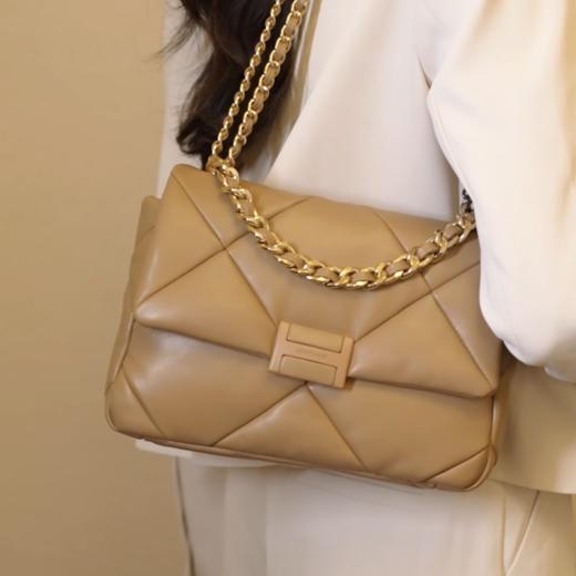 【高级羊皮系列】梦特娇新款时髦通勤大菱格单肩包 商品图4