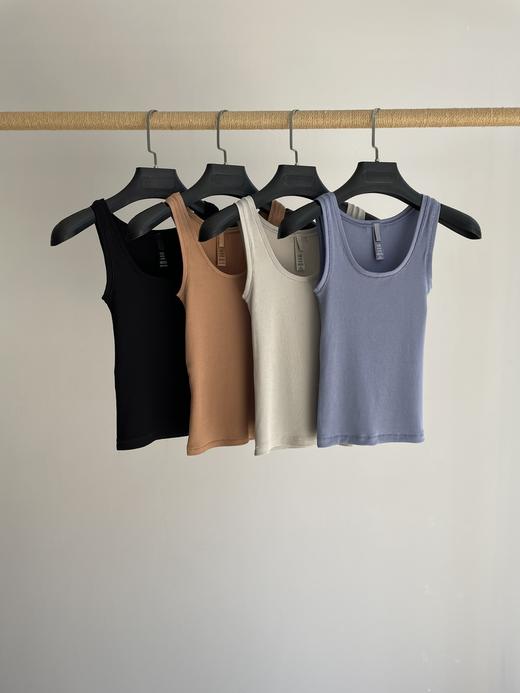 519-11 纯圆正 随便验 SKIMS 680款裸感舒适 莫代尔大弹力背心 商品图3