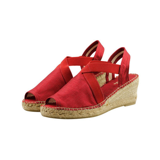 西班牙原产手工制作时尚轻便超舒适女款草编鞋 341SV-红色 商品图3
