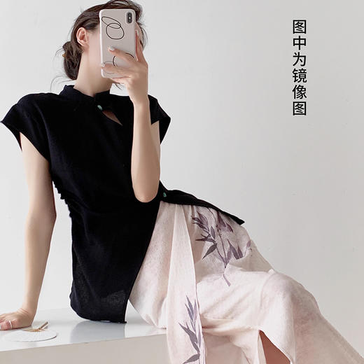 裁缝学苑AQ287设计感新中式国风复古上衣纸样女装扣开叉衬衫版型 商品图2