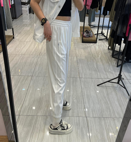 1-2GD橡筋腰头抽绳侧边夹标哈伦卫裤40420（白） 夏季 142020140321 商品图1